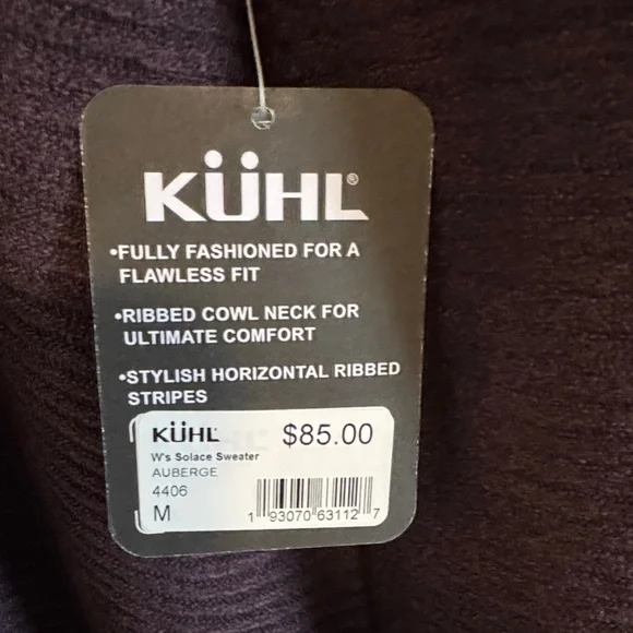 Kuhl Women's Purple cowl neck Sweater - Picture 3 of 5